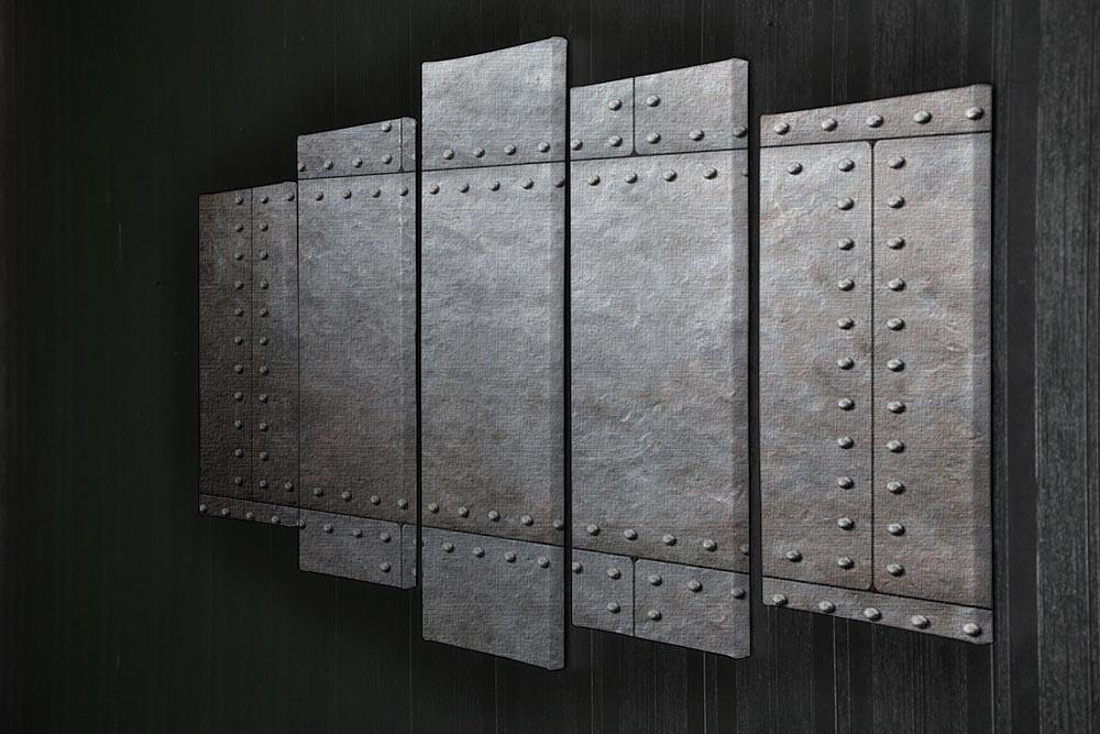 Metal armor plates 5 Split Panel Canvas - Canvas Art Rocks - 2