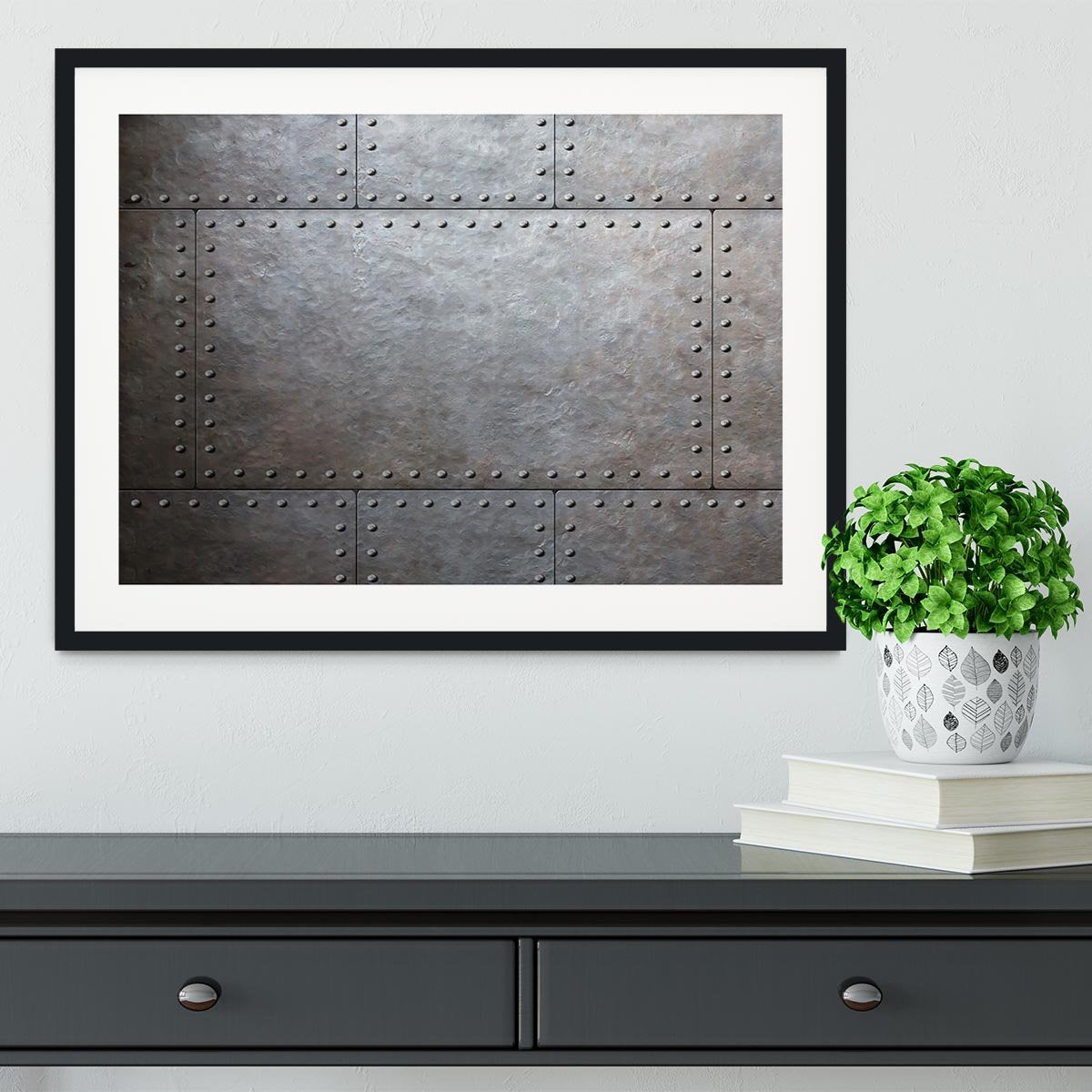 Metal armor plates Framed Print - Canvas Art Rocks - 1