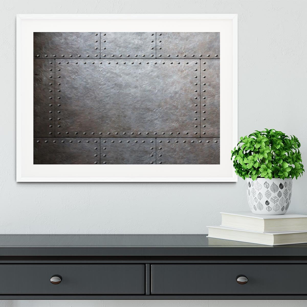 Metal armor plates Framed Print - Canvas Art Rocks - 5