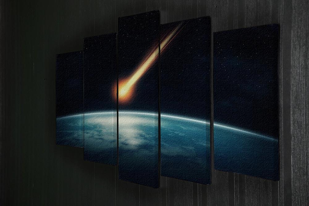 Meteor flying to the earth 5 Split Panel Canvas - Canvas Art Rocks - 2