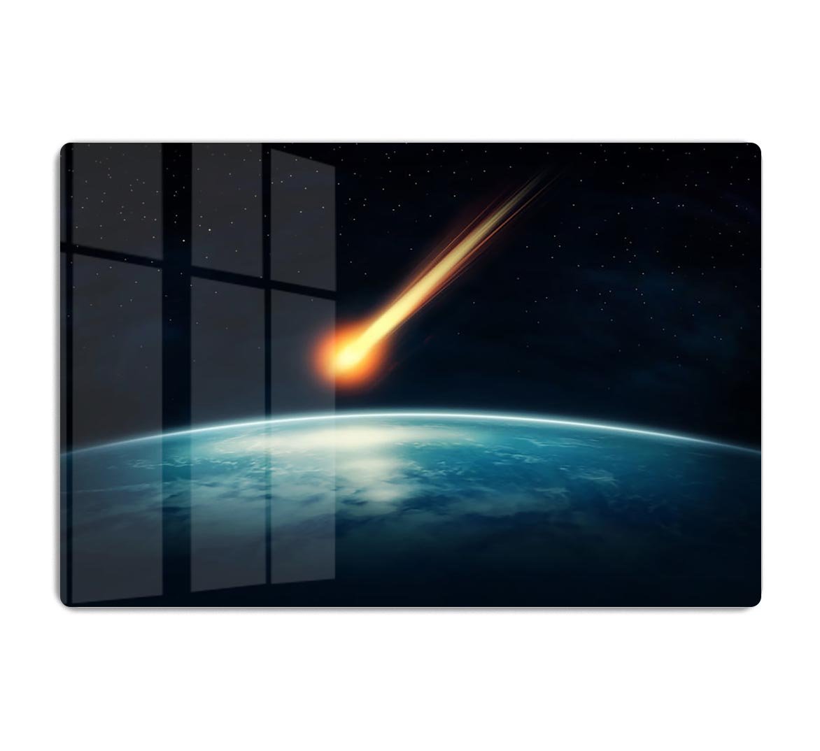 Meteor flying to the earth HD Metal Print
