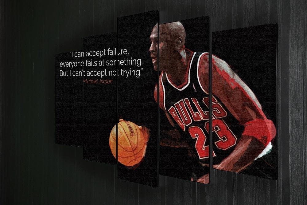 Michael Jordan Accept failure 5 Split Panel Canvas - Canvas Art Rocks - 2
