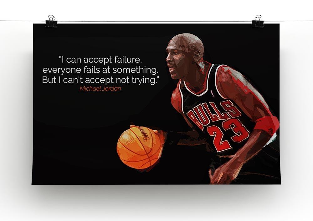 Michael Jordan Accept failure Canvas Print or Poster - Canvas Art Rocks - 2