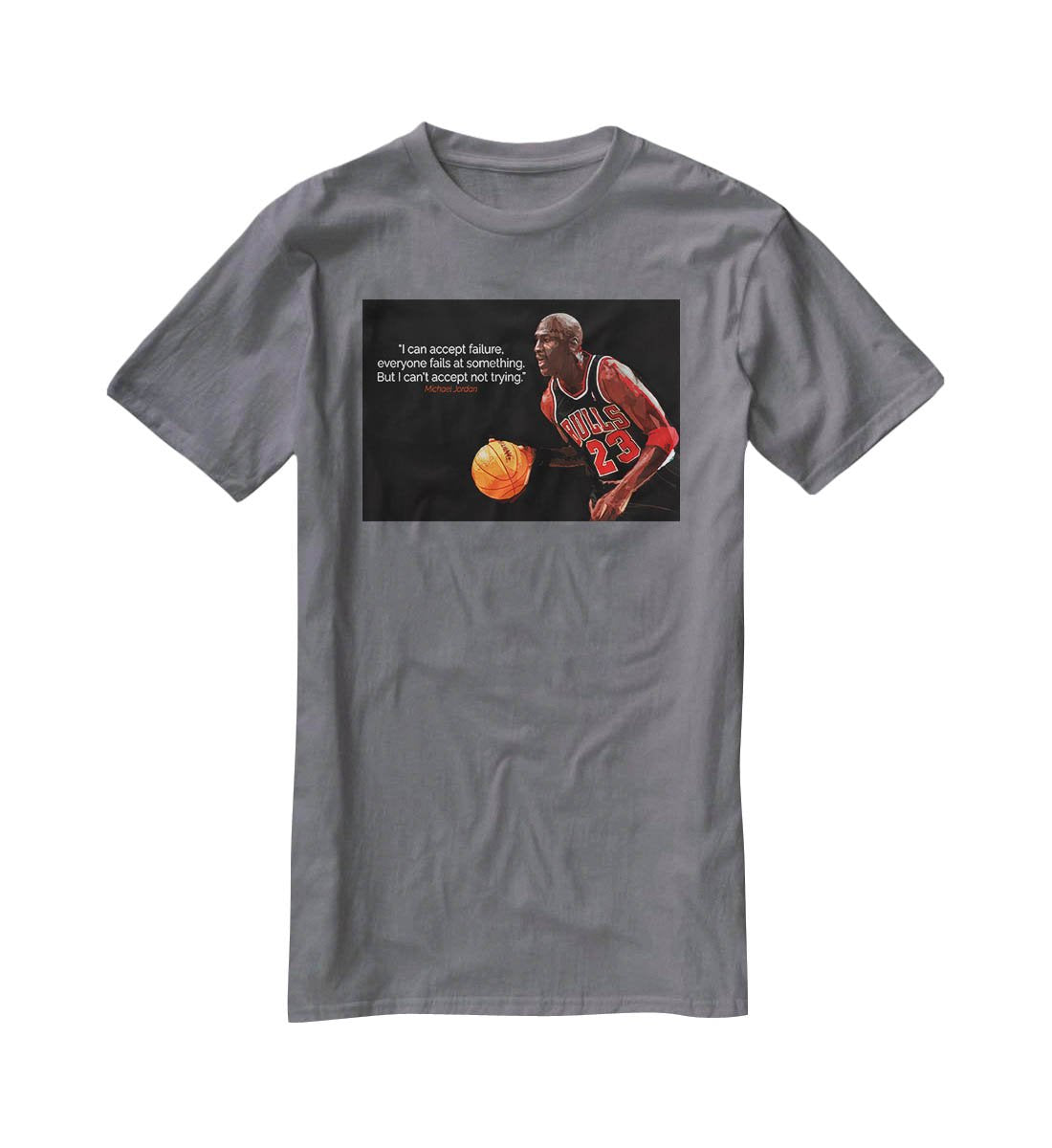 Michael Jordan Accept failure T-Shirt - Canvas Art Rocks - 3