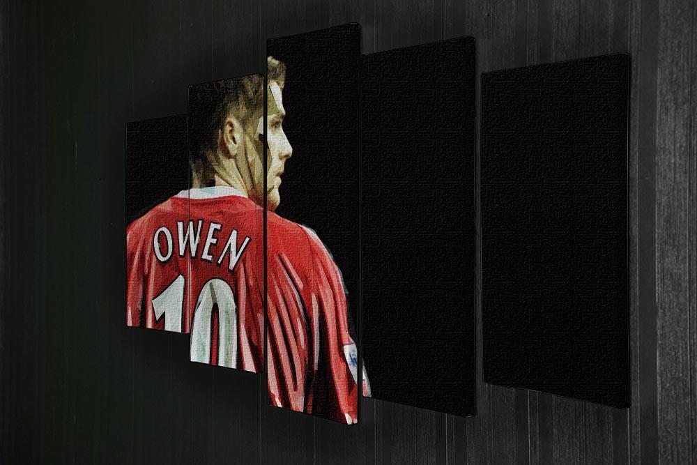 Michael Owen Liverpool Back 5 Split Panel Canvas - Canvas Art Rocks - 2