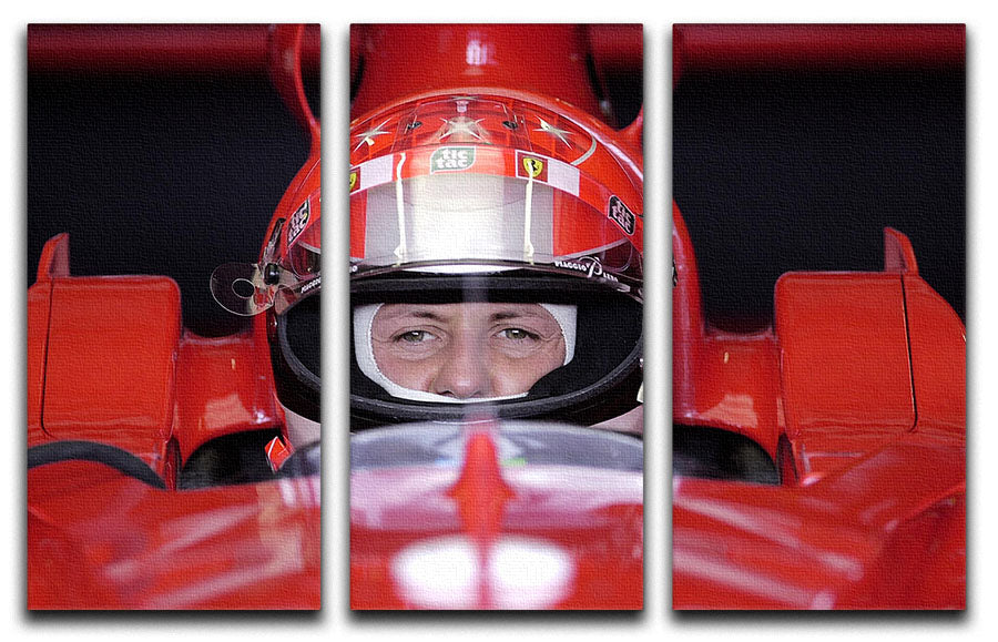 Michael Schumacher 2001 3 Split Panel Canvas Print - Canvas Art Rocks - 1