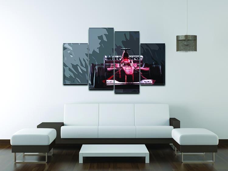 Michael Schumacher Formula 1 4 Split Panel Canvas - Canvas Art Rocks - 3