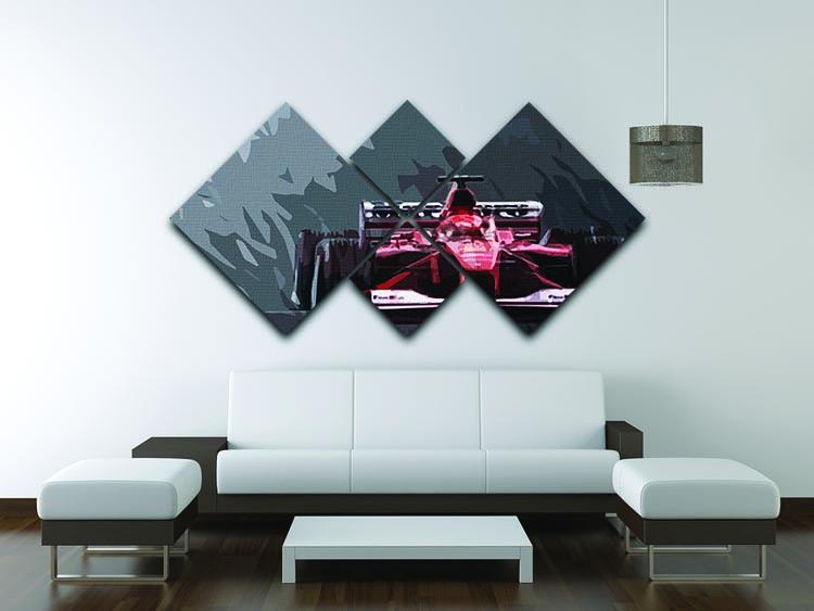 Michael Schumacher Formula 1 4 Square Multi Panel Canvas - Canvas Art Rocks - 3