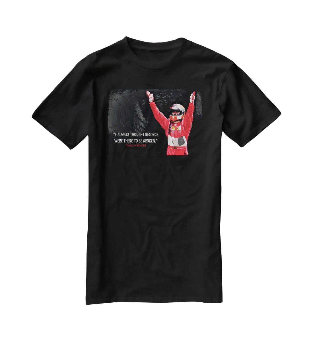 Michael Schumacher Records T-Shirt - Canvas Art Rocks - 1