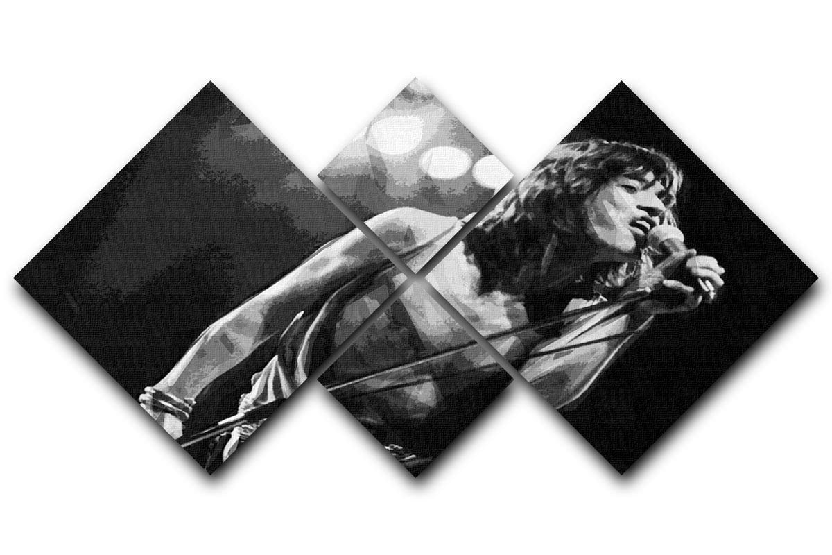 Mick Jagger 4 Square Multi Panel Canvas  - Canvas Art Rocks - 1