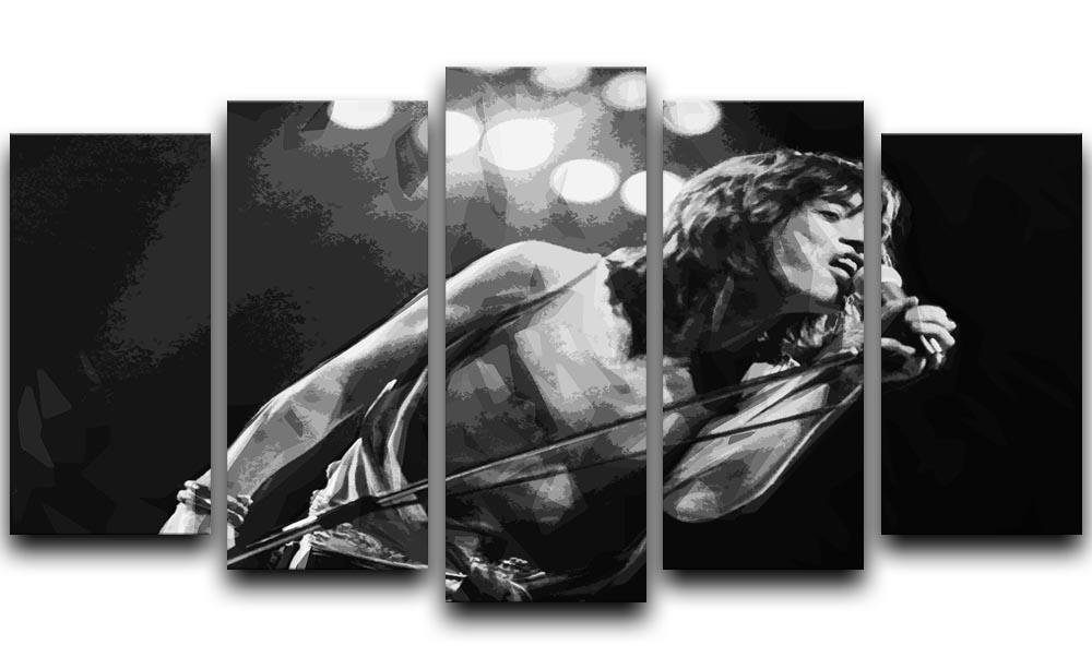 Mick Jagger 5 Split Panel Canvas  - Canvas Art Rocks - 1