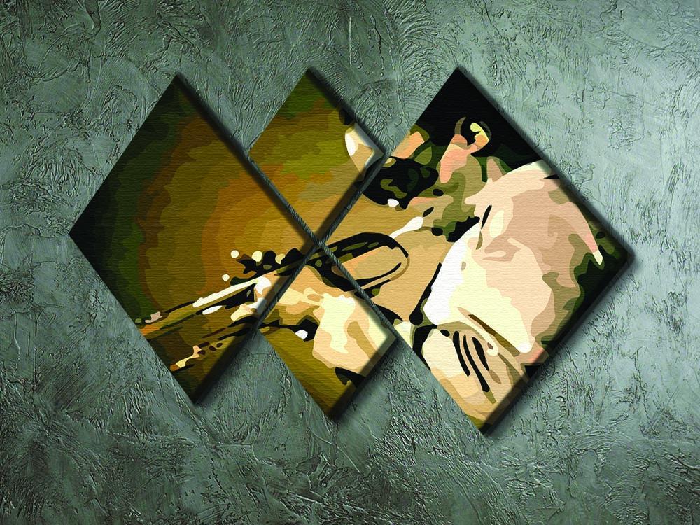 Miles Davis Jazz Maestro 4 Square Multi Panel Canvas - Canvas Art Rocks - 2