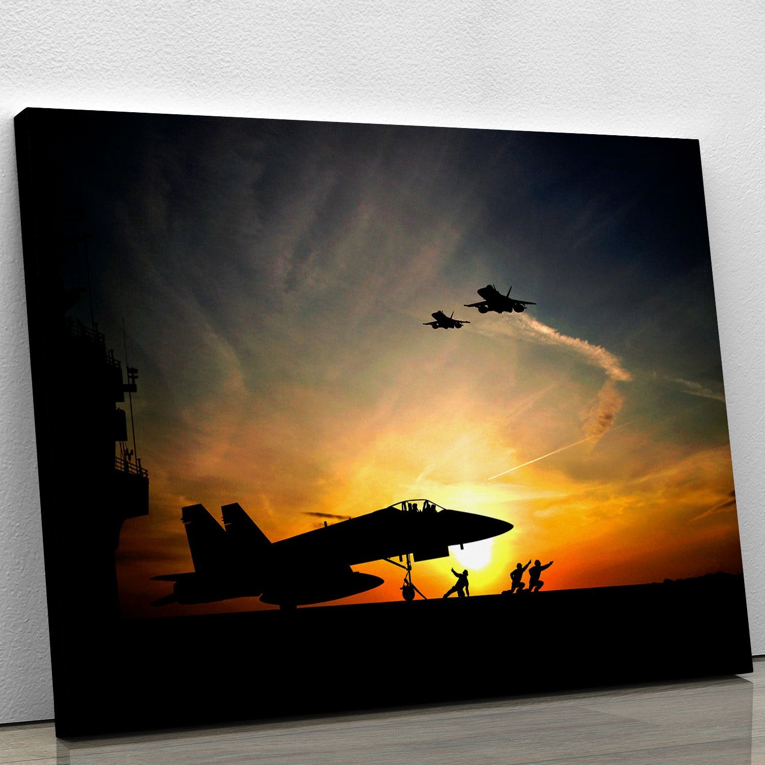 Military aircraft before take-off Canvas Print or Poster