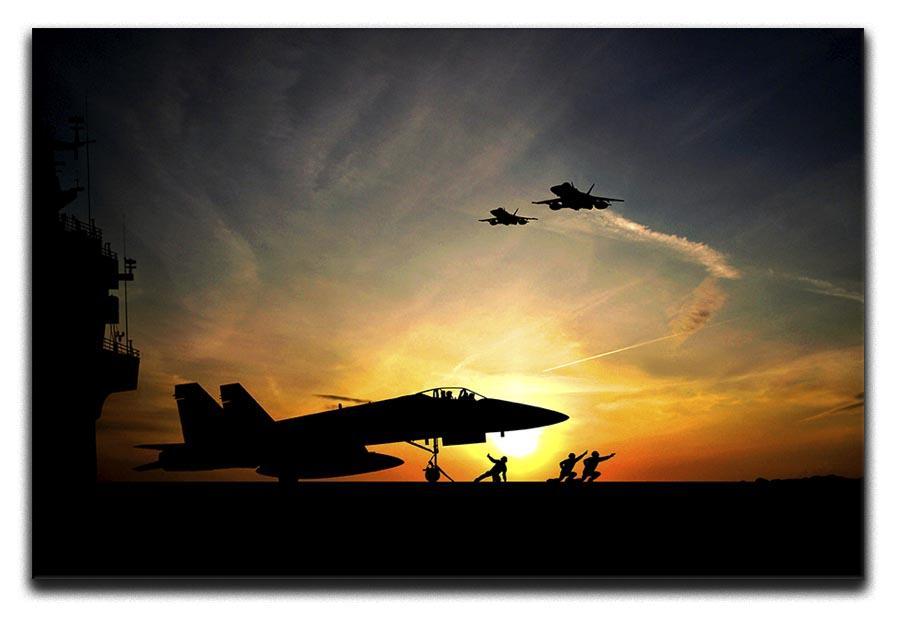 Military aircraft before take-off Canvas Print or Poster  - Canvas Art Rocks - 1