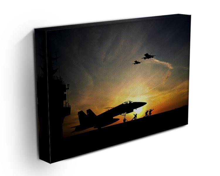 Military aircraft before take-off Canvas Print or Poster - Canvas Art Rocks - 3