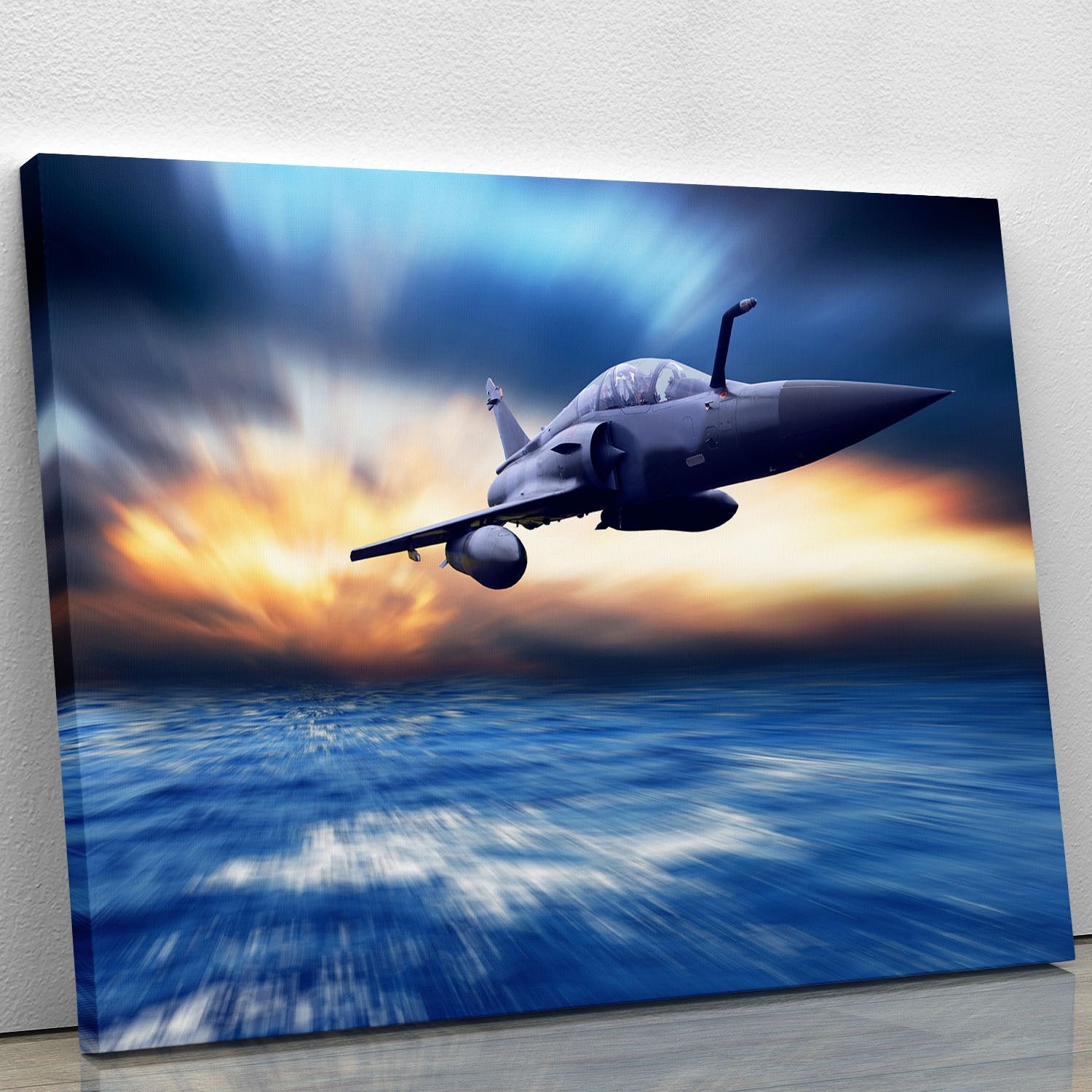 Military airplan on the speed Canvas Print or Poster