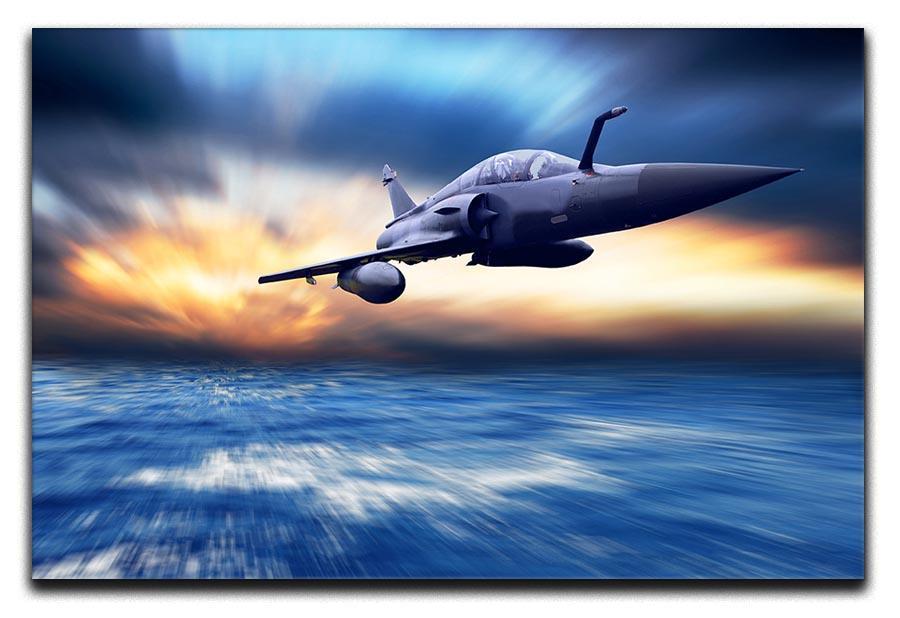 Military airplan on the speed Canvas Print or Poster  - Canvas Art Rocks - 1