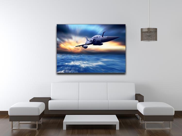 Military airplan on the speed Canvas Print or Poster - Canvas Art Rocks - 4