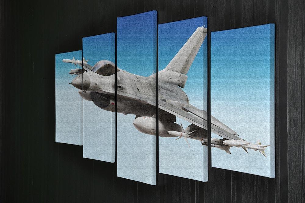 Military fighter jet close up 5 Split Panel Canvas  - Canvas Art Rocks - 2
