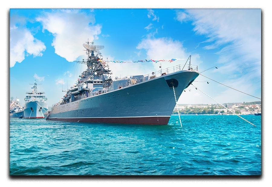 Military sea landscape with blue sky Canvas Print or Poster  - Canvas Art Rocks - 1