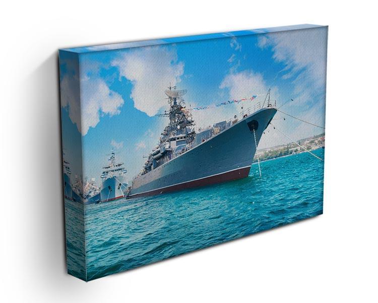 Military sea landscape with blue sky Canvas Print or Poster - Canvas Art Rocks - 3