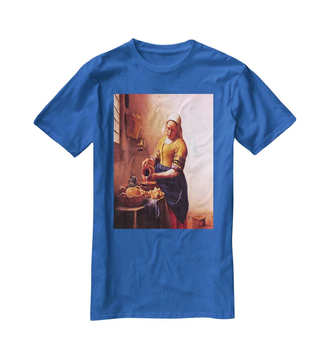 Milk maid by Vermeer T-Shirt - Canvas Art Rocks - 2