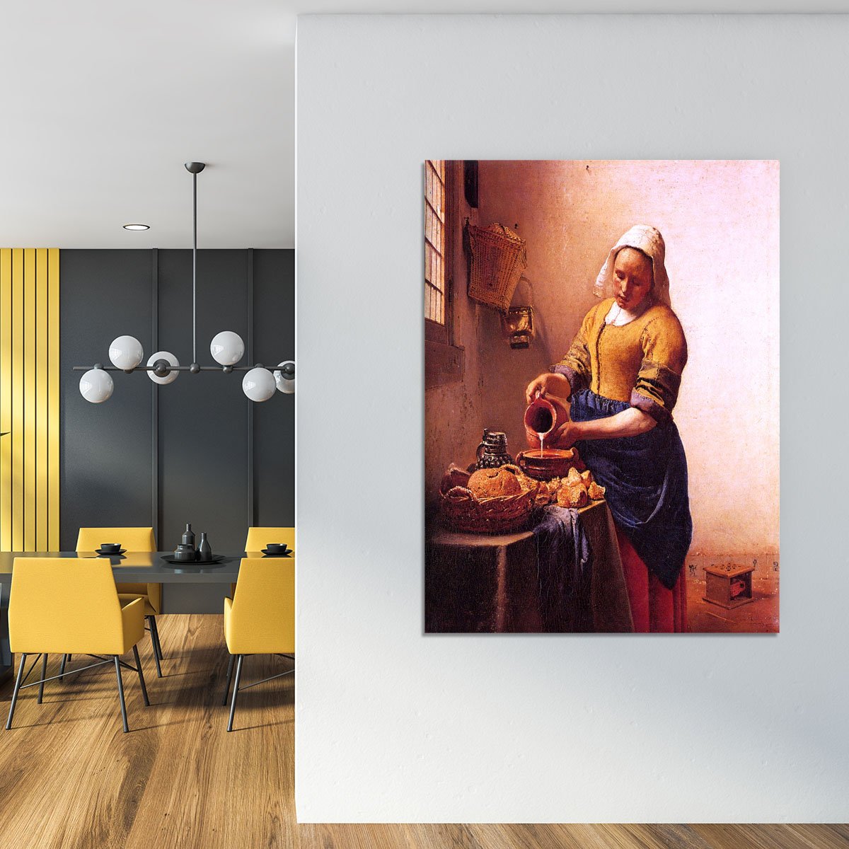Milk maid by Vermeer Canvas Print or Poster