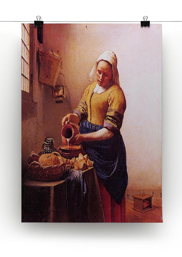 Milk maid by Vermeer Canvas Print or Poster - Canvas Art Rocks - 2