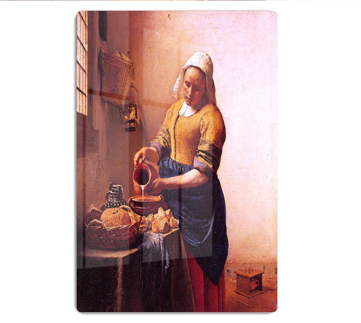 Milk maid by Vermeer HD Metal Print - Canvas Art Rocks - 1