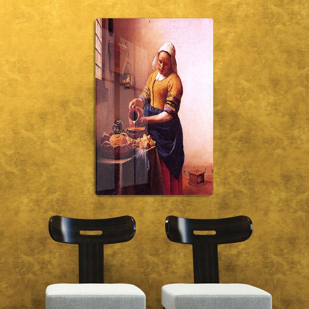 Milk maid by Vermeer HD Metal Print - Canvas Art Rocks - 2