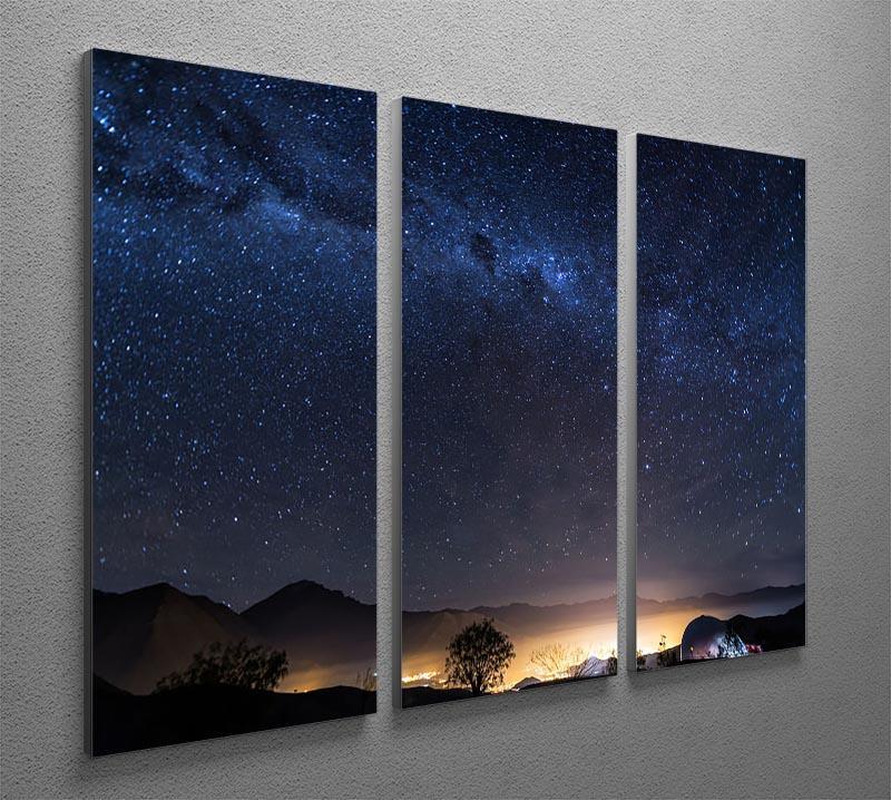 Milky Way over the Elqui Valley 3 Split Panel Canvas Print - Canvas Art Rocks - 2