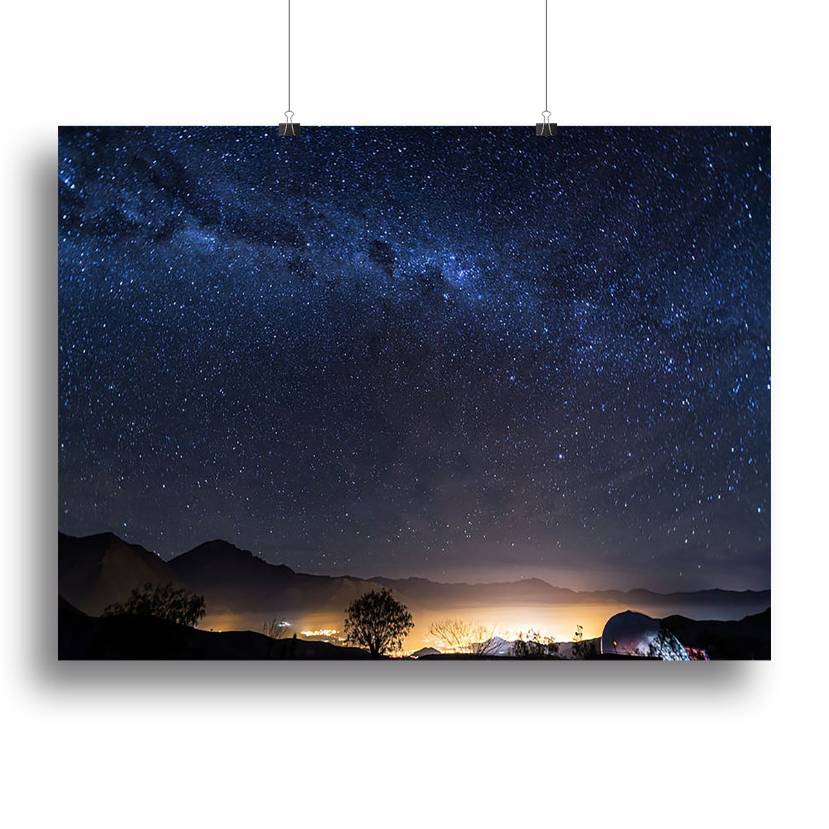 Milky Way over the Elqui Valley Canvas Print or Poster