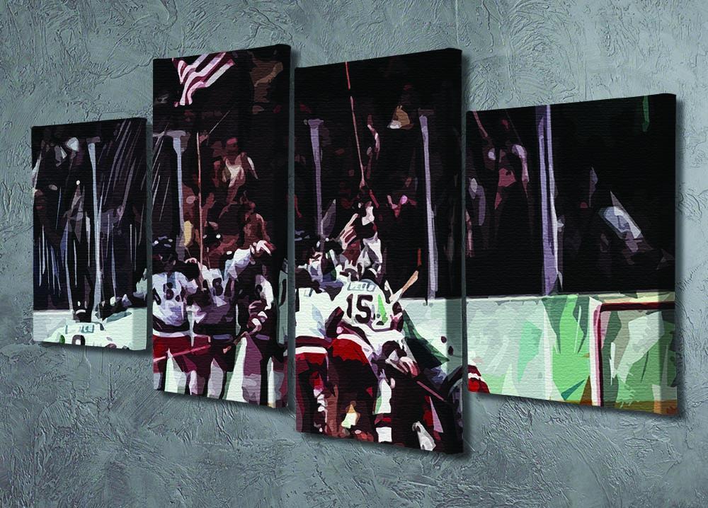 Miracle on Ice USA Ice Hockey Team 4 Split Panel Canvas - Canvas Art Rocks - 2