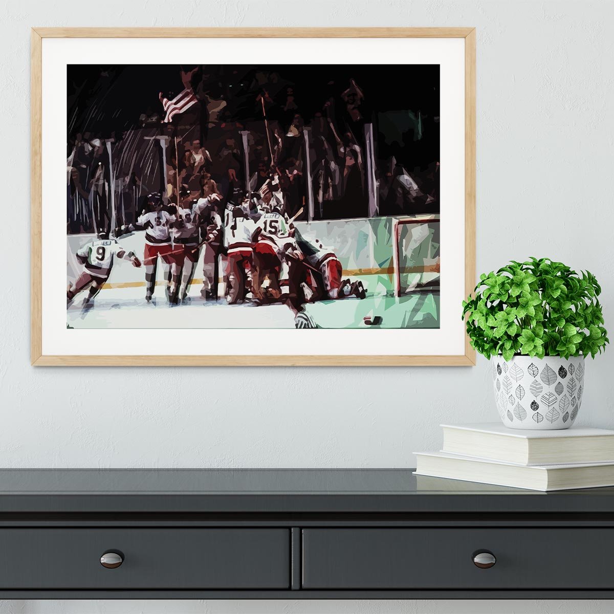 Miracle on Ice USA Ice Hockey Team Framed Print - Canvas Art Rocks - 3