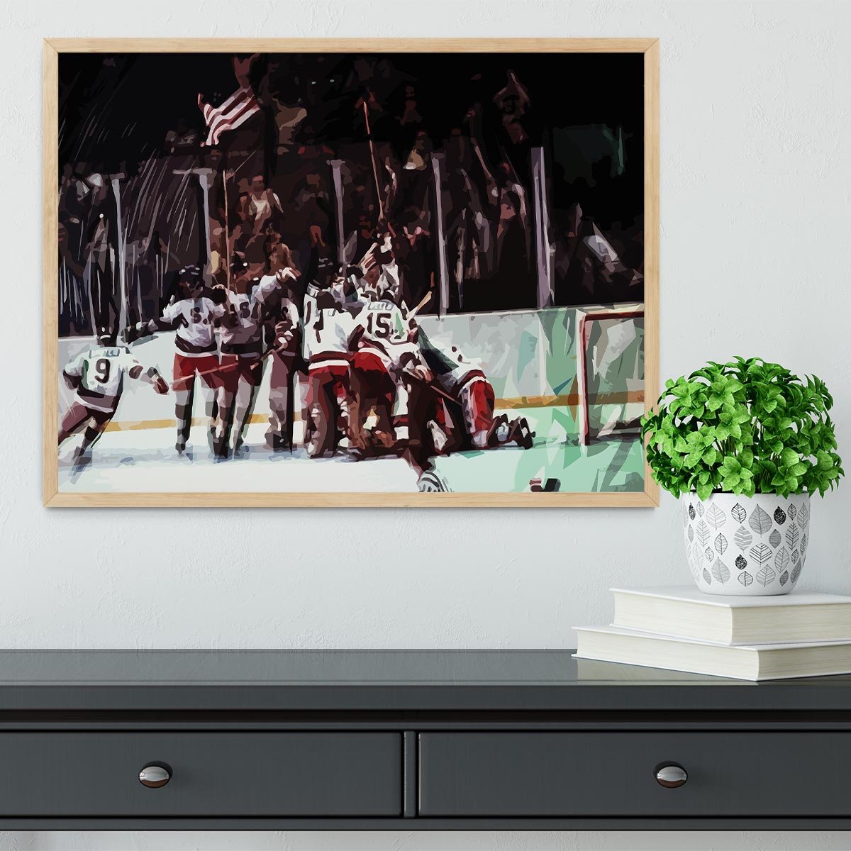Miracle on Ice USA Ice Hockey Team Framed Print - Canvas Art Rocks - 4