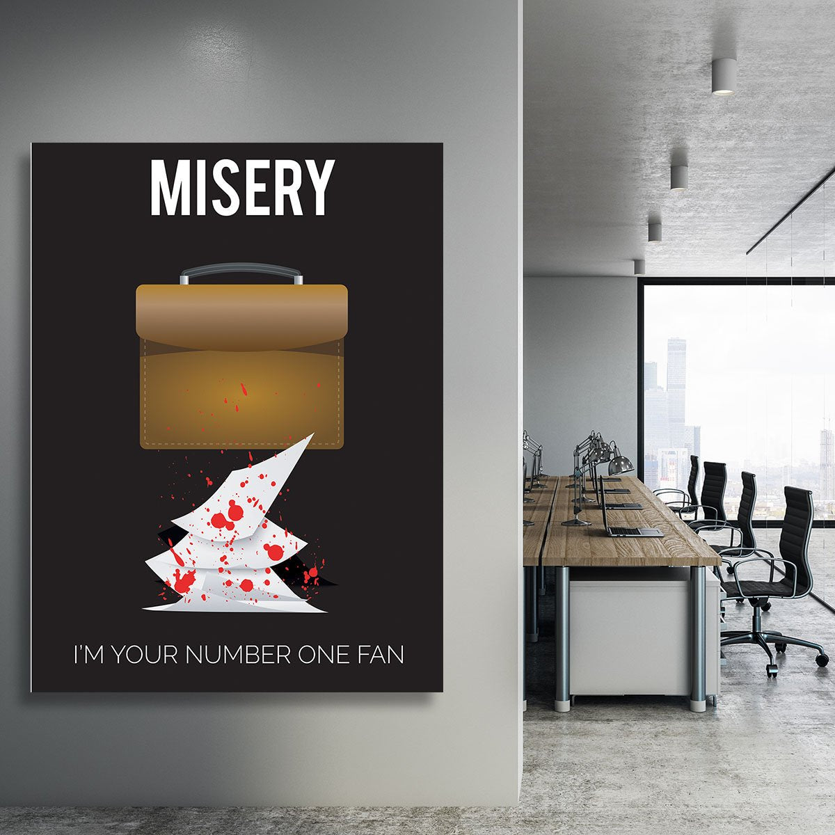 Misery Im Your Number One Fan Minimal Movie Canvas Print or Poster