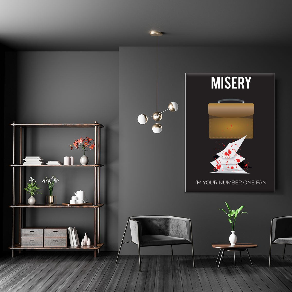 Misery Im Your Number One Fan Minimal Movie Canvas Print or Poster
