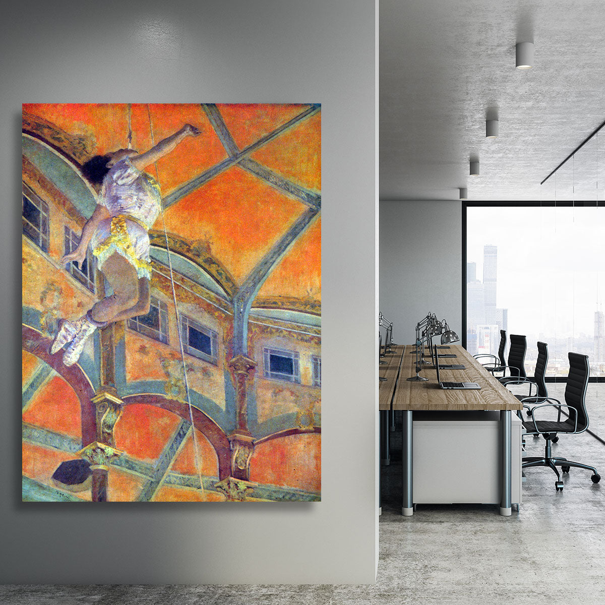 Miss Lala in Circus Fernando by Degas Canvas Print or Poster - Canvas Art Rocks - 3