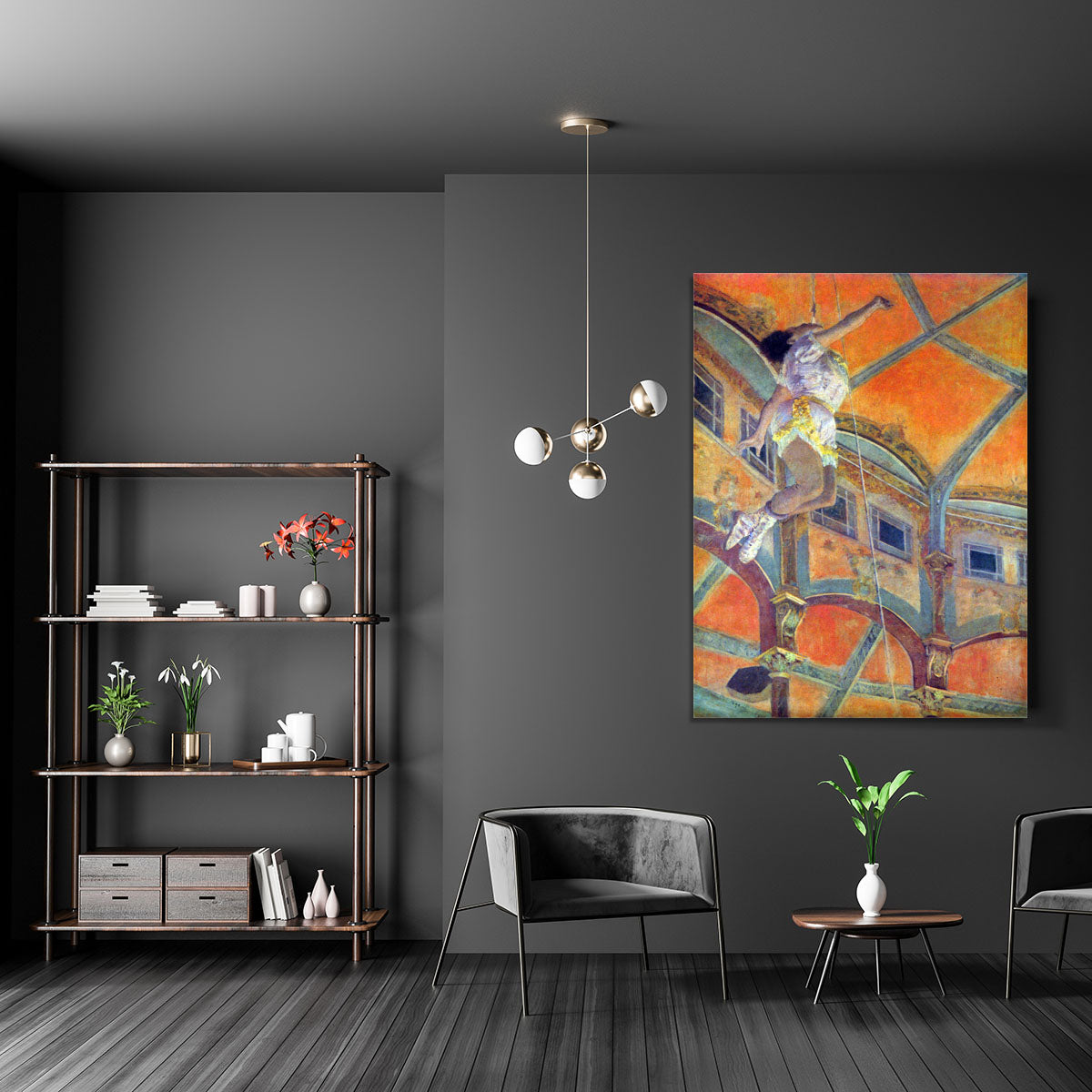 Miss Lala in Circus Fernando by Degas Canvas Print or Poster - Canvas Art Rocks - 5