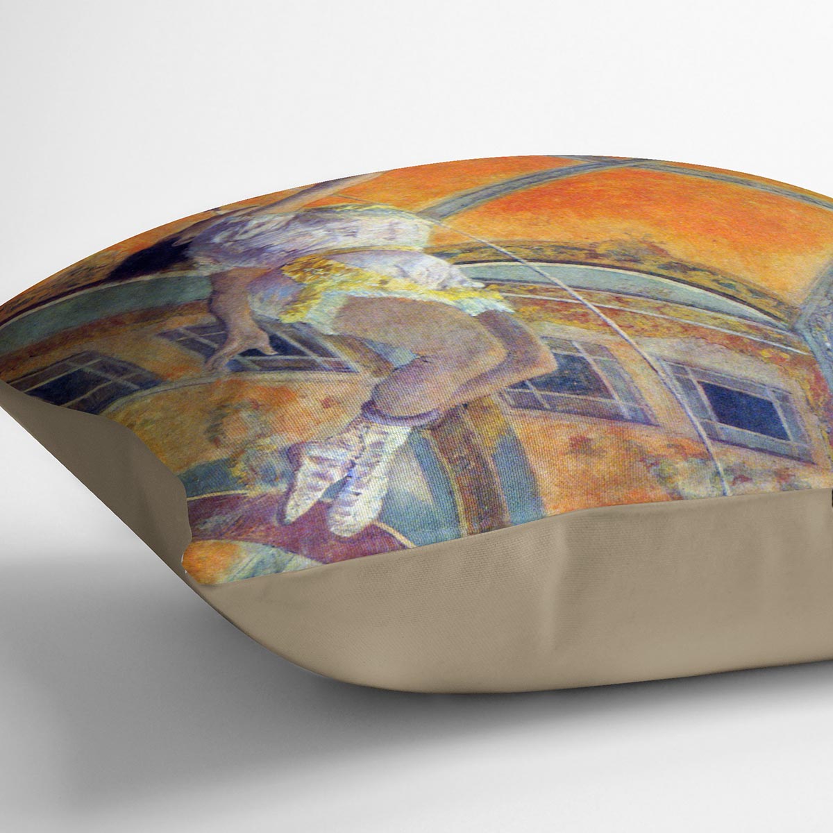 Miss Lala in Circus Fernando by Degas Cushion