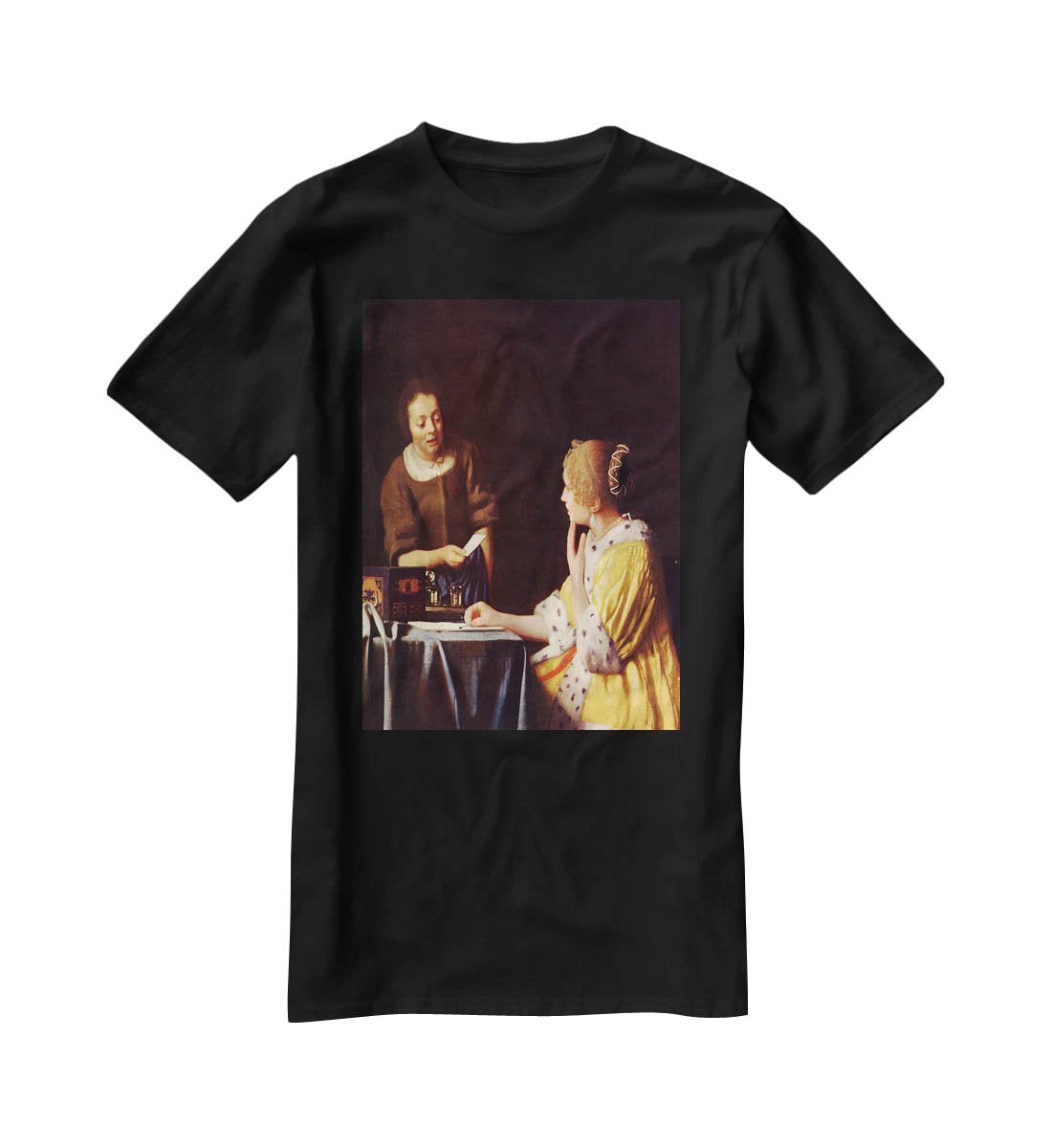 Mistress and maid by Vermeer T-Shirt - Canvas Art Rocks - 1