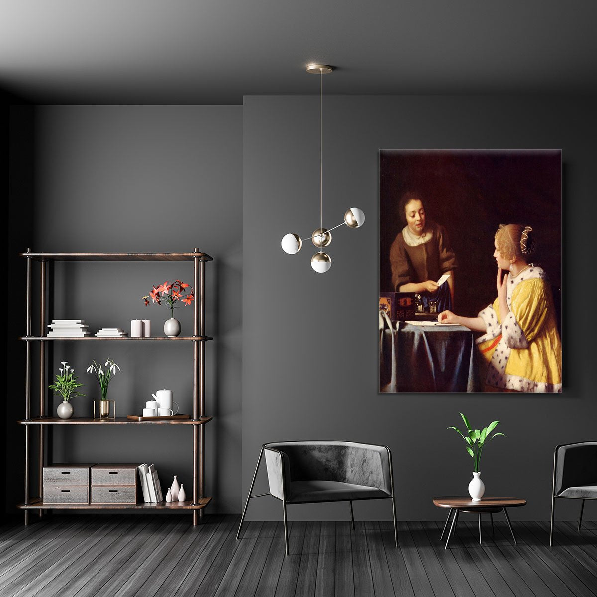 Mistress and maid by Vermeer Canvas Print or Poster