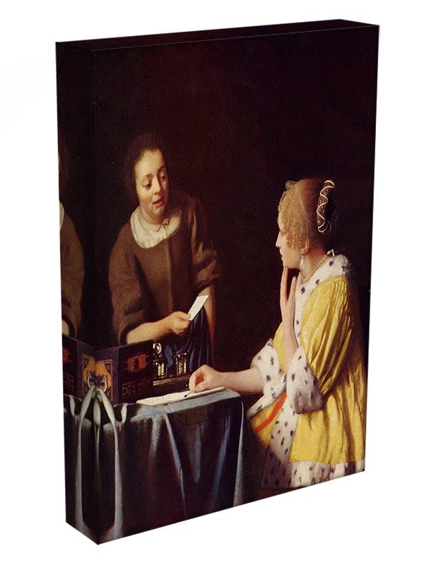 Mistress and maid by Vermeer Canvas Print or Poster - Canvas Art Rocks - 3