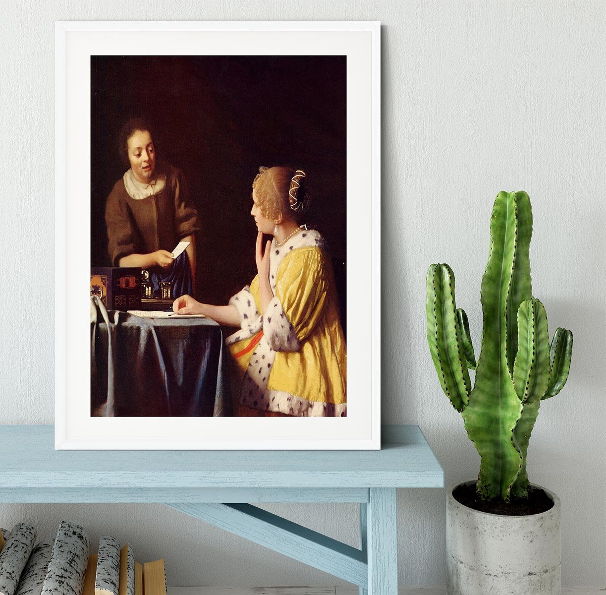 Mistress and maid by Vermeer Framed Print - Canvas Art Rocks - 5