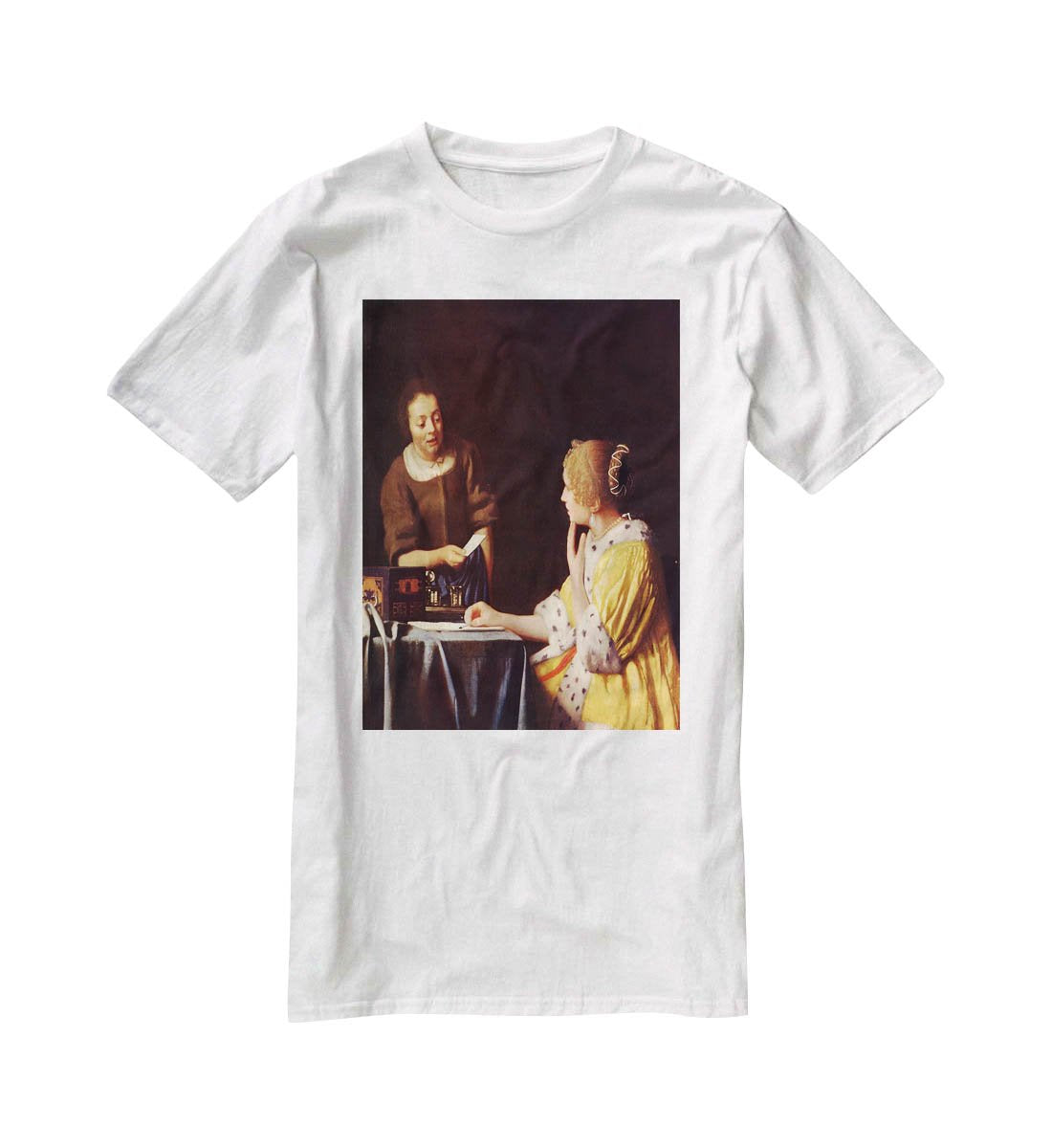 Mistress and maid by Vermeer T-Shirt - Canvas Art Rocks - 5