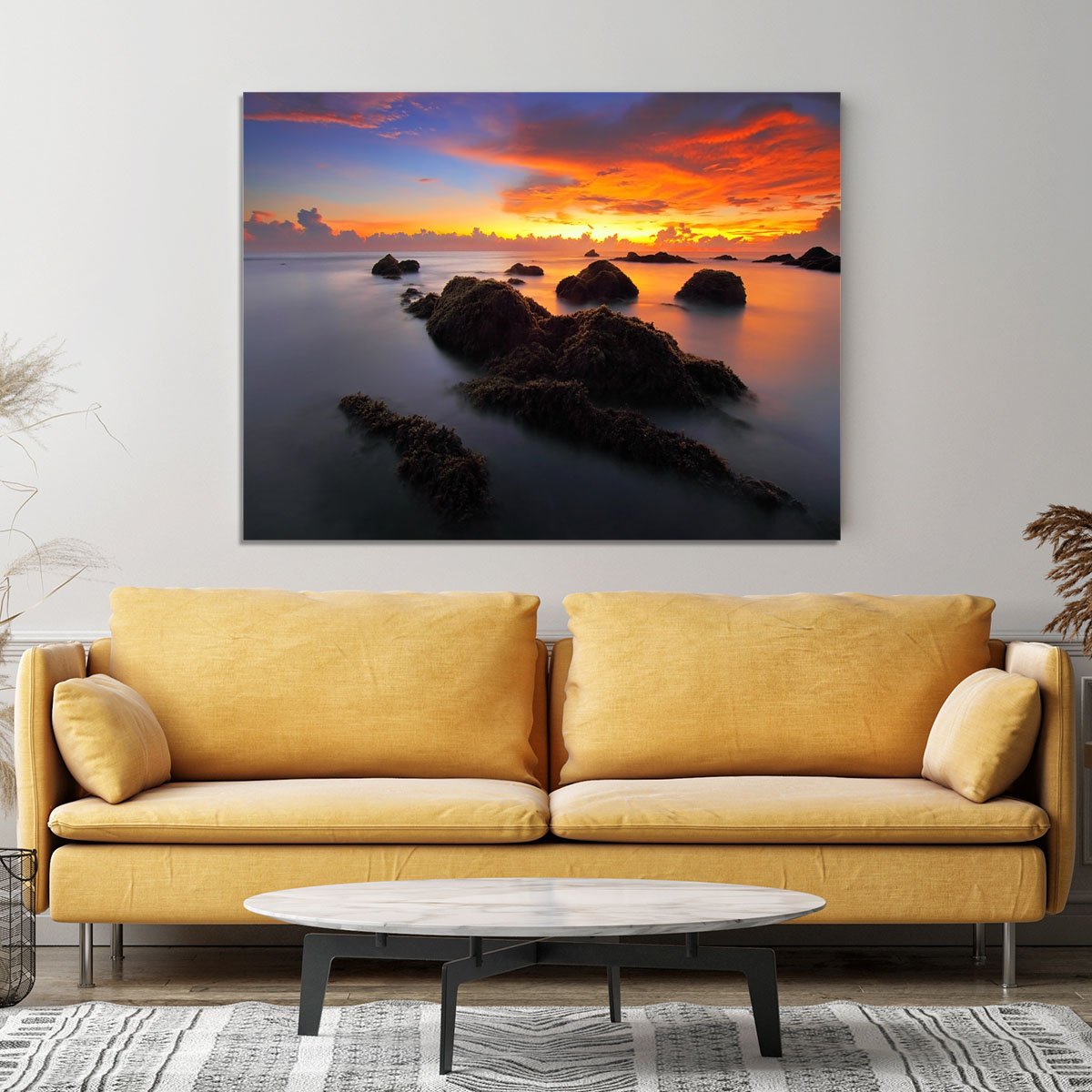 Misty Sunset Canvas Print or Poster