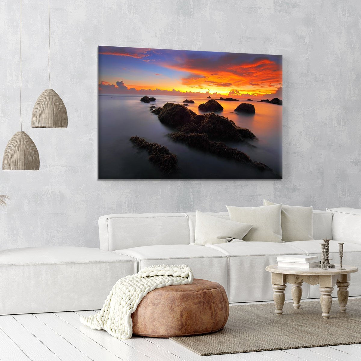 Misty Sunset Canvas Print or Poster