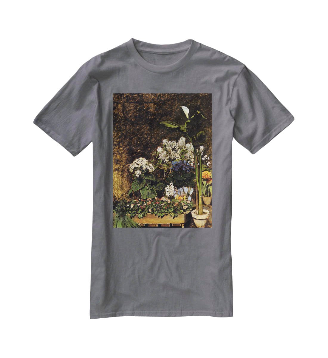 Mixed Spring Flowers by Renoir T-Shirt - Canvas Art Rocks - 3