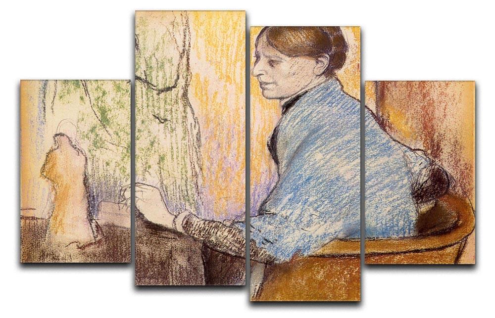 Mme Henri Rouart before a statue by Degas 4 Split Panel Canvas - Canvas Art Rocks - 1