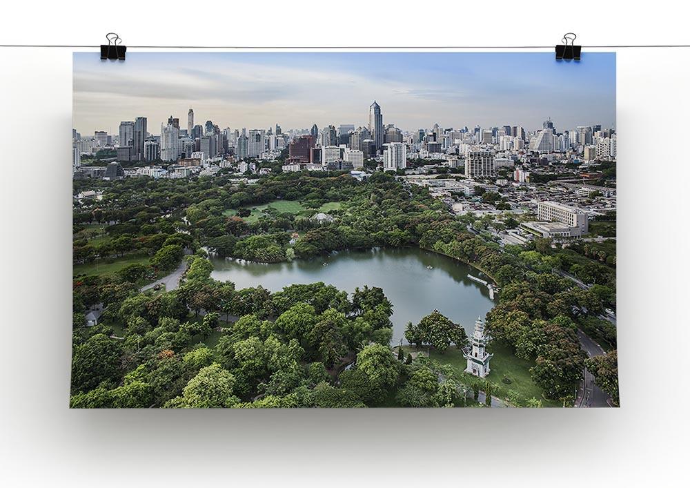 Modern city in a green environment Canvas Print or Poster - Canvas Art Rocks - 2